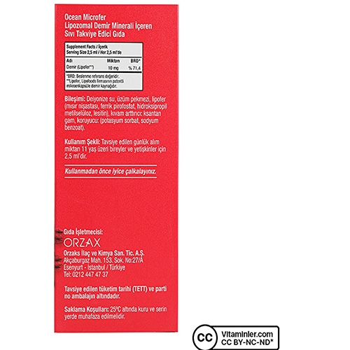 Ocean Microfer Şurup 250 ml